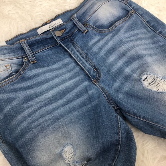 KanCan- Soft cropped distressed front jeans size 7 - Picture 12 of 13